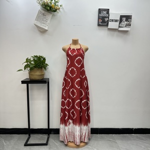 Abito Lungo Estivo Casual con Stampa Africana e Collo all'Americana 2026 in Poliestere <span class=keywords><strong>per</strong></span> Donna - Product Image 4