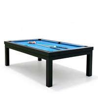 Table de billard extérieure en alliage d'aluminium de 8 pieds, tissu de billard imperméable et ardoise pour jardin extérieur