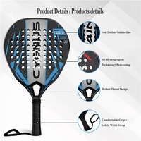 Raquette de pickleball thermoformée Edgeless Gen5, 16 mm, mousse EVA, surface en carbone T700 rugueuse, bord sans soudure, faible résistance à l'air.