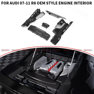 ฝาครอบเครื่องยนต์คาร์บอนไฟเบอร์แบบแห้ง สไตล์ OEM สำหรับ Audi R8 ปี 2007-2011 สำหรับตกแต่งภายในรถยนต์ - Product Image 4