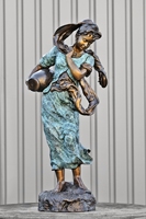 Décoration d'art de jardin Taille réelle Artisanat en métal Statue en bronze personnalisée Figure Statue en laiton Statue de femme nue en bronze antique