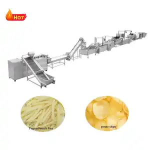 Ligne complète de traitement des granulés de pommes de terre chips Machine de fabrication de frites de patate douce entièrement automatique