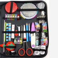 Kit de couture DIY avec 229 outils, sac en cuir PU portable pour la maison et les voyages, broderie