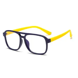 TR90 Doppelt irde Pilot grünes Kind Anti Blaulicht Bambin Lumiere Bleu Kinder okulary przeciwsloneczne Rahmen für Brillen