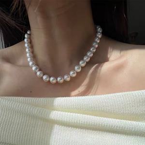 Collar de Perlas de Agua Dulce Natural, Coloridas, con Textura de Pintura al Óleo, Estilo Barroco, Versátil - Product Image 1