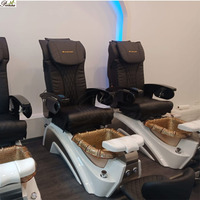 Banc de pédicure de luxe moderne avec bain à bulles relaxant pour salon de manucure et spa, fabriqué à Foshan