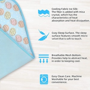 Ice Silk <b>Cooling</b> <b>Pad</b> Rectangle Blue Green Washable Pet Mat For Dog Four Seasons Use - Product Image 4