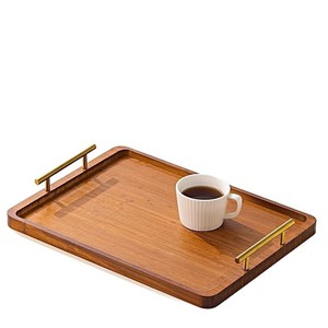 Solid wood North American black walnut wood <b>tray</b>, rectangular wooden plate, coffee and tea <b>tray</b>, wooden <b>dinner</b> plate, hotel - Product Image 2