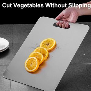 Custom Double-Sided Stainless Steel & Titanium Eco-Friendly Antibacterial Dishwasher Safe Square Cutting Board for Kitchen Use - Product Image 3