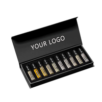 Boîtes magnétiques en papier personnalisées avec logo de marque pour produits de parfum, emballages de parfum, boîtes rigides pour coffrets de parfums en échantillon