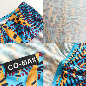 Sous-vêtements pour hommes en coton respirant et élégant avec logo personnalisé, caleçons et boxers écologiques à motif zèbre, caleçons décontractés sans couture pour hommes - Product Image 2