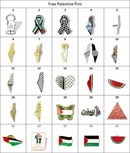 Sẵn Sàng Trong Kho Dưa Hấu Thiết Kế Bán Buôn Palestine Bản Đồ Ribbon Bướm Huy Hiệu Pin 3M Sticker Nam Châm - Product Image 2