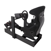 Cockpit de simulation de course de niveau supérieur, structure en aluminium personnalisée, simulateur de conduite réaliste, configuration complète de simulateur de course