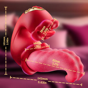 Xln Masa 4-इन-1 जीभ लिकिंग क्लिट निप्पल जी-स्पॉट क्लिटोरल मुंह चूसने मजबूत usb रिचार्जेबल ipx7 वाटरप्रूफ वाइब्रेटर वांड - Product Image 2