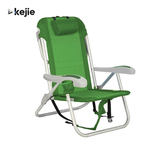เก้าอี้พักผ่อนชายหาดแบบพับได้ น้ำหนักเบา ทำจากอะลูมิเนียม ยี่ห้อ Kejie พนักพิงปรับเอนได้ ดีไซน์ทันสมัย เฟอร์นิเจอร์อเนกประสงค์สำหรับใช้งานกลางแจ้ง - Product Image 1