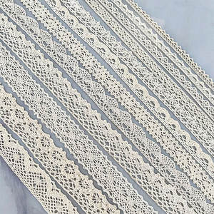 5 Yards Beige Coton Dentelle Ruban Vintage Couture <span class=keywords><strong>Crochet</strong></span> Garnitures pour DIY <span class=keywords><strong>Scrapbooking</strong></span> Dollies Mariage Artisanat Vêtements-Portable - Product Image 2