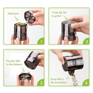 2026 Nuevo Diseño de Venta Caliente, Molinillo de Metal de 4 Capas con Logotipo Personalizado, Accesorios para Fumar al por Mayor, Molinillo de Tabaco - Product Image 4