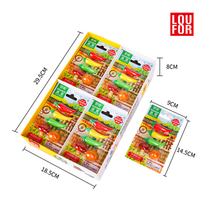 Taille-crayon portable créatif en silicone en forme de légume mignon de dessin animé, gomme de correction 3D pour étudiant - Product Image 3