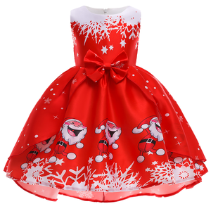 Robe d'été formelle personnalisée MQATZ en satin à motif floral pour enfants, 100 % coton, coupe trapèze, longueur genou, vêtements ODM pour bébés filles avec ruban - Product Image 1