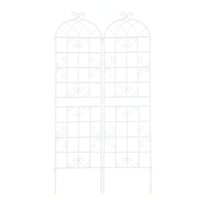 Treillis de jardin en métal 86,7 x 19,7, support de fleurs extérieur antirouille pour plantes grimpantes, clôture, portail - Product Image 1