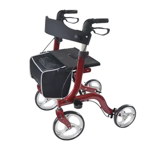 Aluminum Adult Folding Rollator Walker Rollator With Shopping Bag