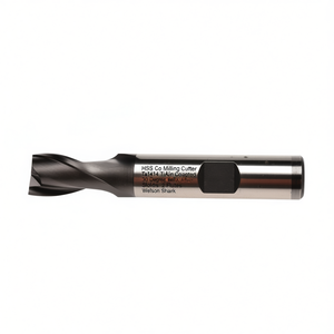 Fresa HSS-Co con recubrimiento TiAlN TA1414, helicoidal de 30 grados, corta para ranuras, 2 filos, vástago Weldon - Product Image 2