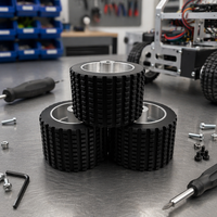 Roue en caoutchouc et polyuréthane résistante à l'usure, rouleau de marche personnalisé pour robot, rouleau de support en silicone pour chariot DIY