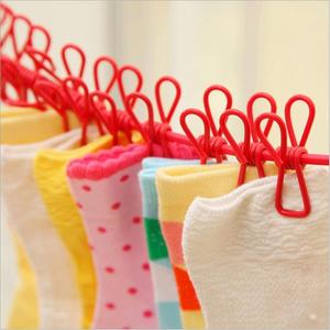Portable Elastic Windproof Drying Clothes Hanger Clothes Line With 12 <b>Clips</b> Drying Rack Clothes Line Travel Retractable Rope - Product Image 4