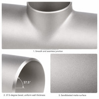 Raccord en T sans soudure SCH160 en acier allié ASTM A234 WP91, à souder bout à bout, haute température, pour centrale électrique supercritique CNC de précision, conforme ASME B16.9