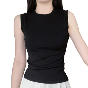 Débardeur sans manches en tricot à la mode-Pièce de déclaration autonome en polyester/coton respirant ou agrafe de superposition - Product Image 3