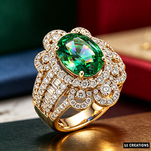 Luxury Women's S925/10K/14K/18K Solid Gold Cocktail <b>Ring</b> Oval Cut Sapphire Pave Setting Flower Shape Engagement Jewelry - Product Image 5