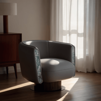 Fauteuil inclinable moderne en teck doré - Écologique pour salon, chambre, salle à manger, bureau à domicile, hôtel et café