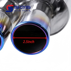 Sistema di Scarico Catback SQS di Alta Qualità con Quattro Terminali Bruniti per <span class=keywords><strong>Subaru</strong></span> Impreza WRX <span class=keywords><strong>STI</strong></span> 2008-2014, Vendita Diretta dalla Fabbrica - Product Image 5
