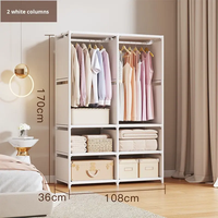 Armoire portable multifonctionnelle, étagère de salon, grande capacité, organisateur de vêtements, amovible, non tissé