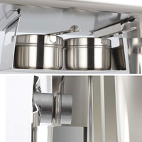TIANXING - Recipiente para Calentar Comida de Acero Inoxidable Dorado, de Lujo, 9L, con Tapa Enrollable, para Eventos