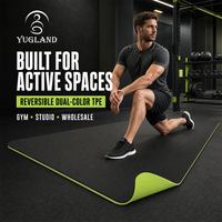 Tapete de Yoga Yugaland de Doble Color, TPE Ecológico, Antideslizante, para Pilates y Ejercicios en Casa, Gimnasio, Venta al Por Mayor de Fábrica