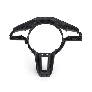 Rivestimento Centrale Volante in Pelle Lucida/Fibra di Carbonio con Cuciture Personalizzate per Porsche 991 991.2 911 992 987 Cayenne 100% - Product Image 5