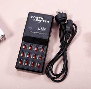 Chargeur USB universel 12 ports Prise US/EU/UK Entrée 5V Sortie 5A 60W Courant de puissance Charge rapide Téléphones mobiles - Product Image 1