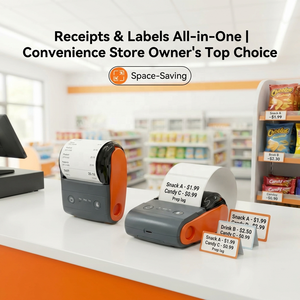 Nueva Impresora Térmica de Códigos de Barras Portátil con USB, Bluetooth, Wi-Fi para Uso en Interiores, Inalámbrica y con Certificaciones CE, FCC y RoHS - Product Image 2