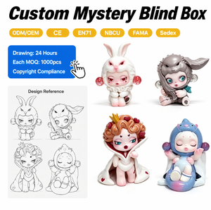 Simpatiche Action Figure Personalizzate in Blind Box, Set di Modelli in Plastica da Collezione, Ornamenti da Scrivania, Regalo Cartoon, Produzione OEM ODM all'Ingrosso - Product Image 1