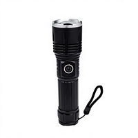 Lampe torche tactique 800 lumens IP54 rechargeable par type C en aluminium avec zoom laser blanc pour le camping, la randonnée, la chasse et les activités de plein air