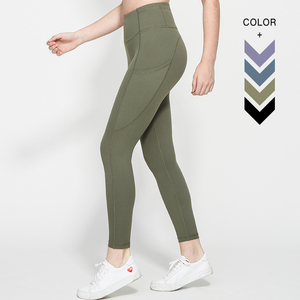 Leggings de Yoga en Stock, Pantalones de Yoga de Compresión Personalizados, Leggings Deportivos para Mujer <span class=keywords><strong>con</strong></span> Múltiples Bolsillos - Product Image 6