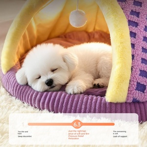 Cama Cónica para Mascotas de Algodón PP Lavable para Perros y Gatos Pequeños, Ecológica, Segura y de Ajuste Universal para Invierno - Product Image 2
