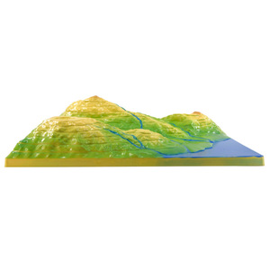 Modèle d'interprétation de cartes de contour, instrument pédagogique pour la géographie des collèges et lycées, démonstration des formes de reliefs - Product Image 1