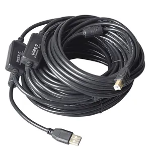 عالية السرعة 5 م 10 م 12 م 15 م 20 م 20 م 30 م طويل USB تمديد كابل USB B B B الماسح الضوئي مع كابل