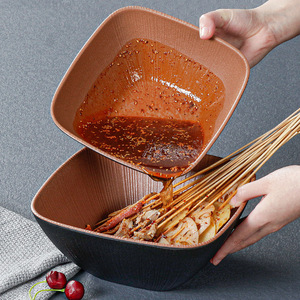 ชามเมลามีนทรงสี่เหลี่ยมขนาดใหญ่สำหรับเสิร์ฟหม้อไฟรสเผ็ดและราเมน - Product Image 3