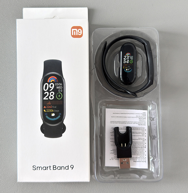 M9 Smart Watch IP67 Waterproof Silica Gel Band All-Day Fitness Health Monitoring Sports Modes Sleep Tracker