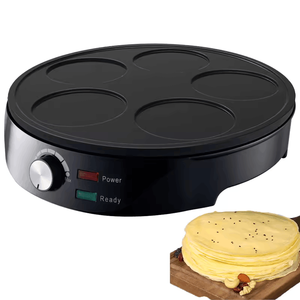 Vente chaude Unique Flip & Stack Pancake Maker Intérieur De Table Électrique 5 Fluffy Pancake Machine Température Réglable - Product Image 2