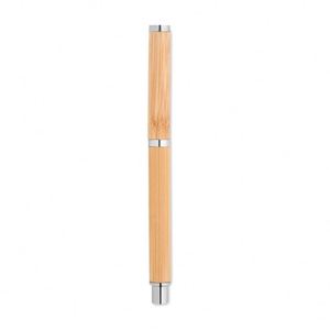 Stylo bille haut de gamme en bambou écologique personnalisé avec logo gravé au laser – Idéal pour les voyages d'affaires, les hôtels, les signatures et les cadeaux promotionnels - Product Image 2