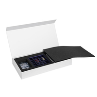 Scatola di carta con Logo personalizzato di lusso con stampa a colori scatola di carta riciclata in cartone rigido stretta scatola regalo per tastiera con inserto in spugna